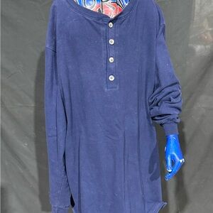 Northern Reflections Deep Blue Henley Top